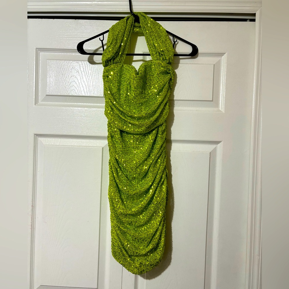 Lime green party dress